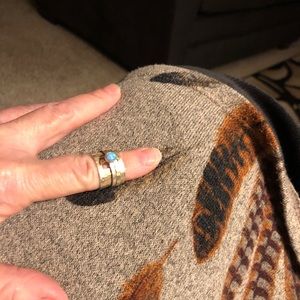 Sterling Silver and real Opal Spinner ring